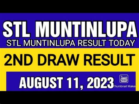 stl muntinlupa result today 2023